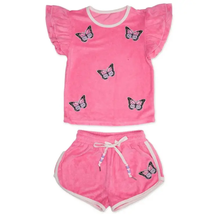 Mini Dreamers Mariposa Butterfly Flutter Terry Short Set