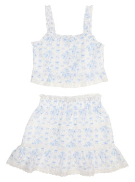 Mini Dreamers Tiffany Floral Bow Skirt Set