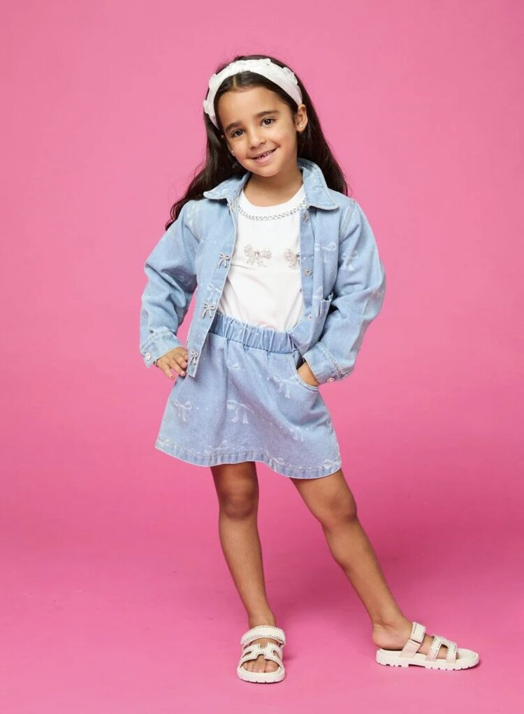 Mini Dreamers Scarlett Bow Denim Jacket