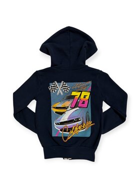 Californian Vintage Rally Car Zip Hoodie