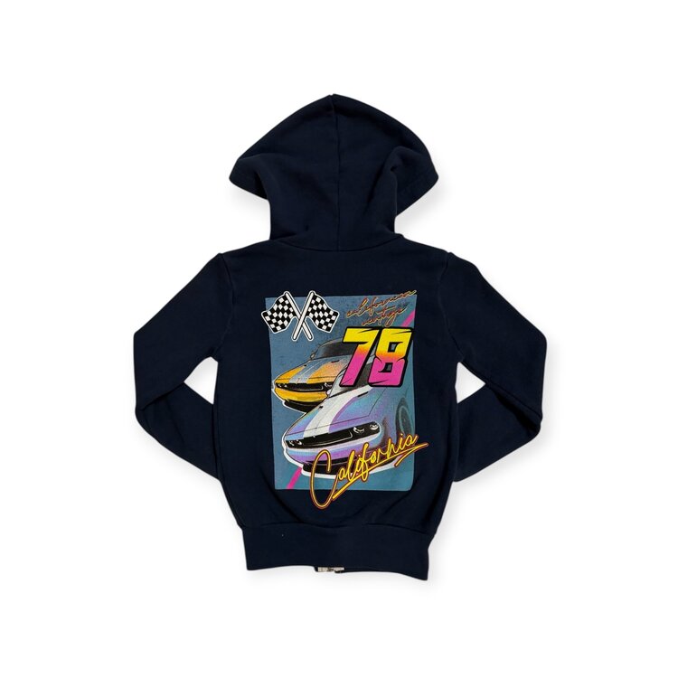 Californian Vintage Rally Car Zip Hoodie