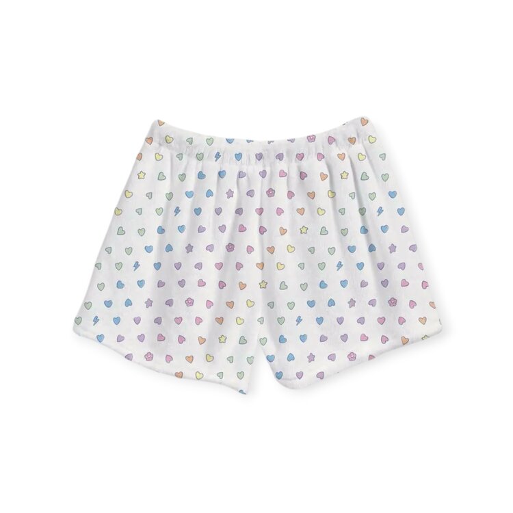 Top Trenz Rainbow Remix Fuzzy Shorts