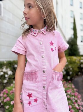 Three Wildflower Designs Denim Fringe Dress