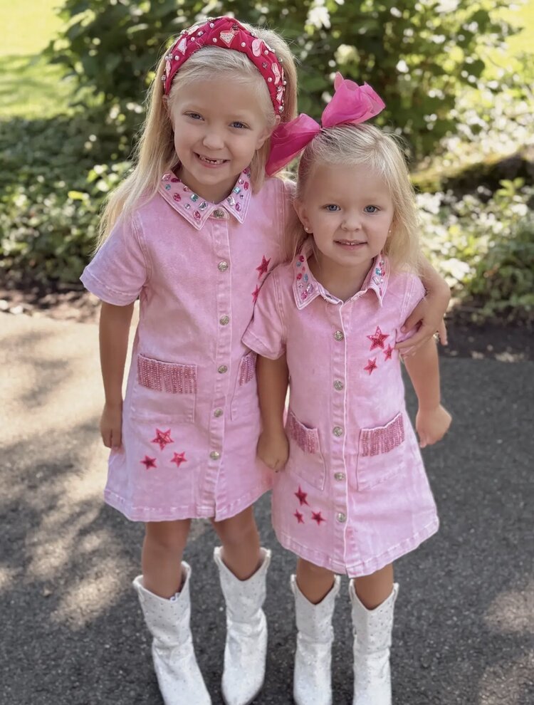 Three Wildflower Designs Denim Fringe Dress