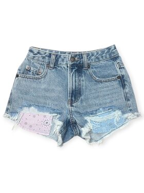 Katie J NYC Malibu Bandana Denim Shorts