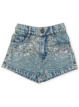 Mini Dreamers Zoe Gem Stone Denim Shorts