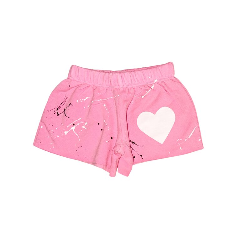 Firehouse White Heart Splattered Shorts