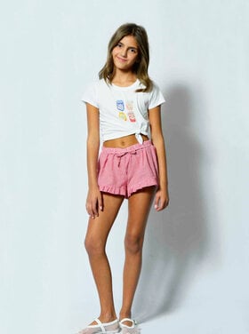 Katie J NYC Annabelle Gingham Ruffle Short