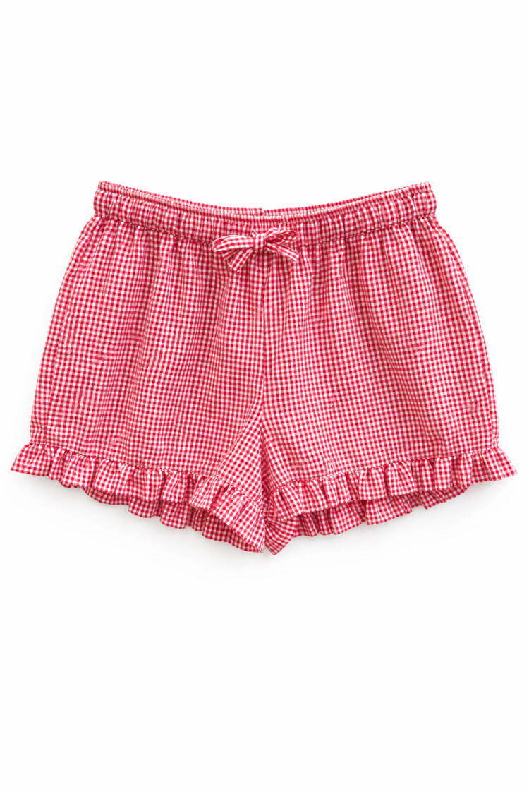 Katie J NYC Annabelle Gingham Ruffle Short