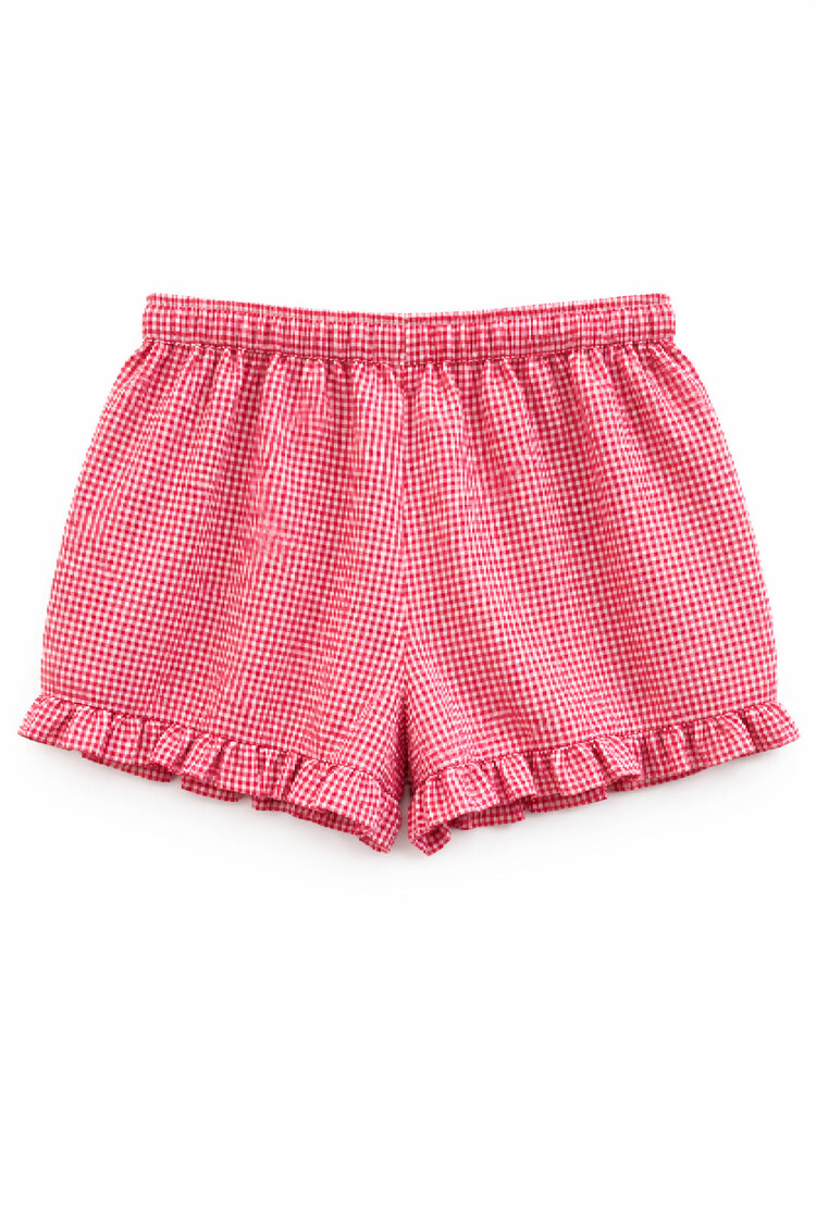 Katie J NYC Annabelle Gingham Ruffle Short