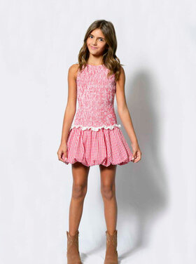 Katie J NYC Joslyn Gingham Bubble Dress