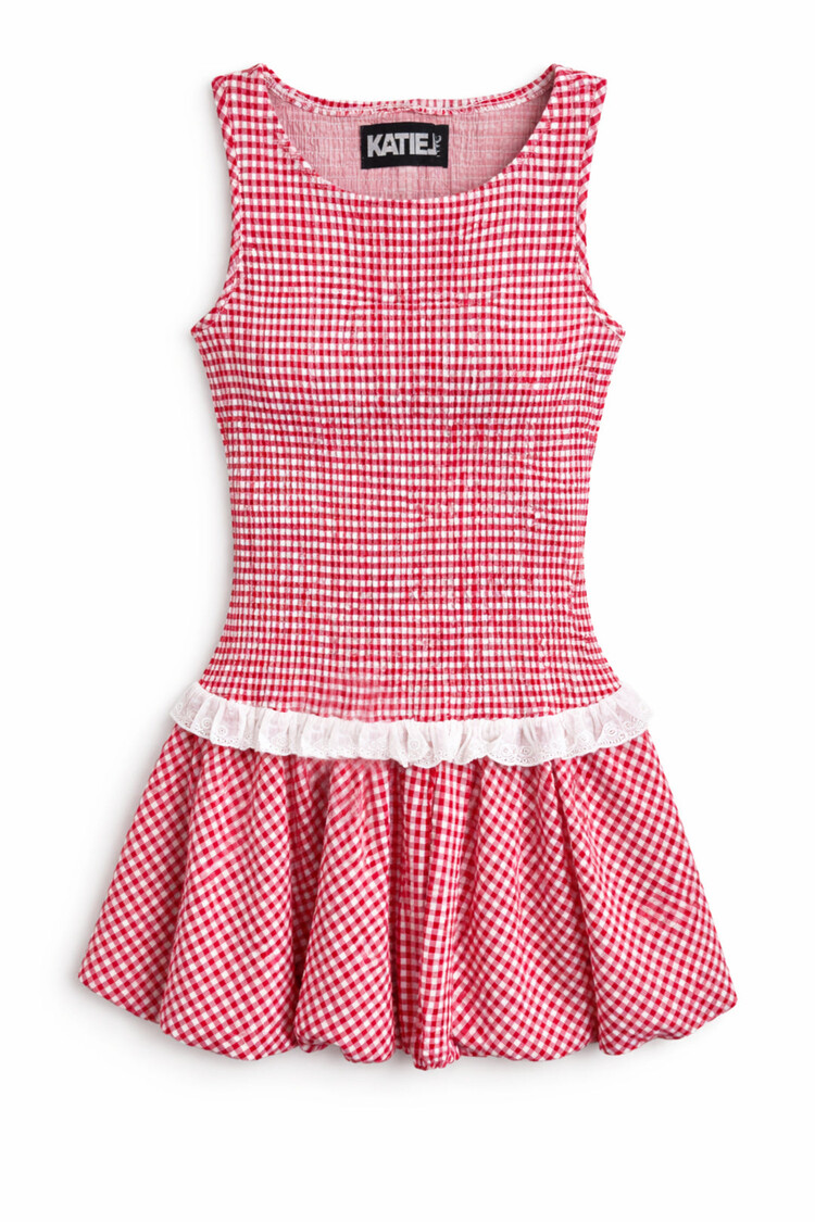 Katie J NYC Joslyn Gingham Bubble Dress