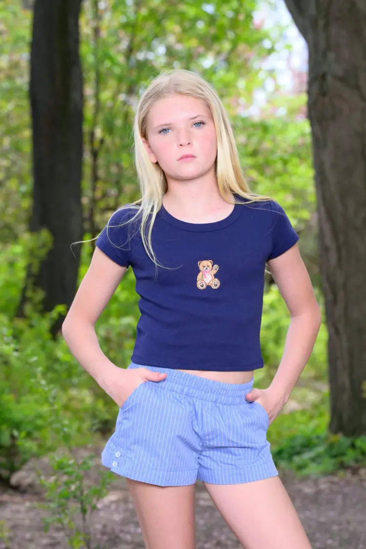 Katie J NYC Briana Striped Shorts