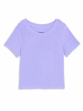 Katie J NYC Livi Ribbed Babydoll Crop Tee