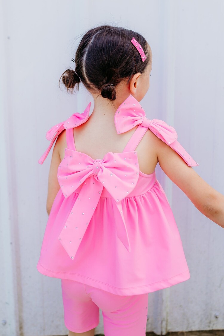 Three Wildflower Designs Bow Gem Short Set