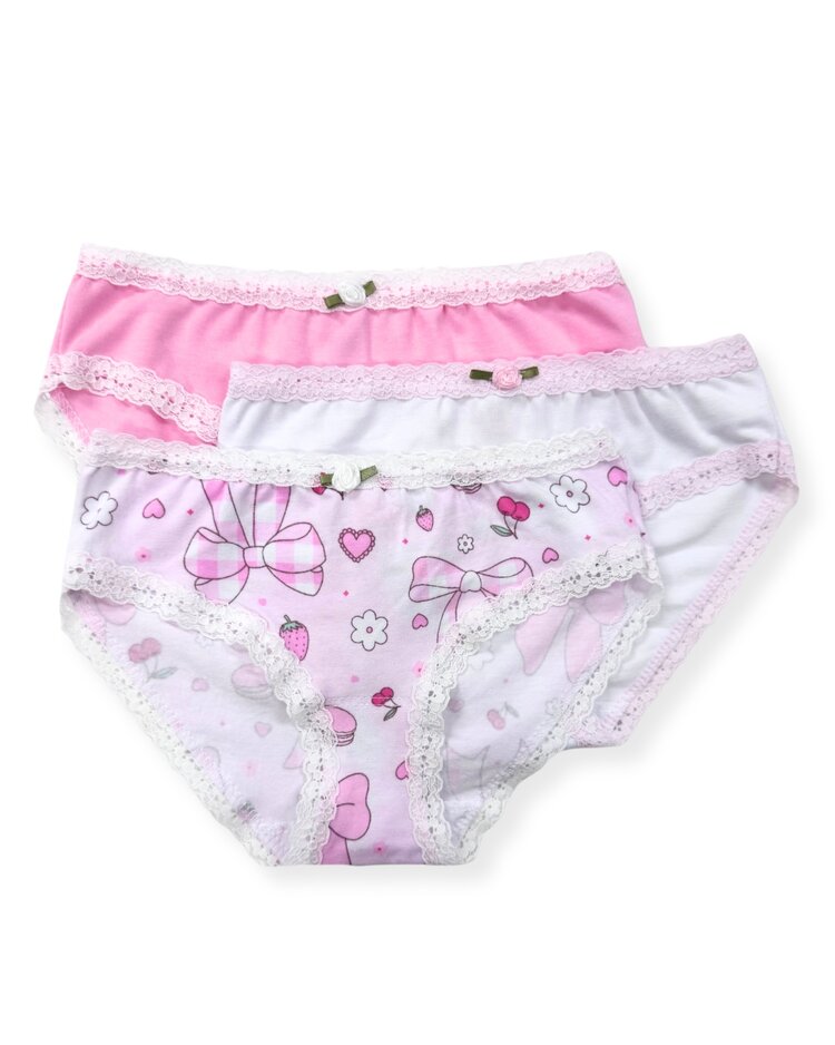 Esme Summer Bows 3 Panty Pack