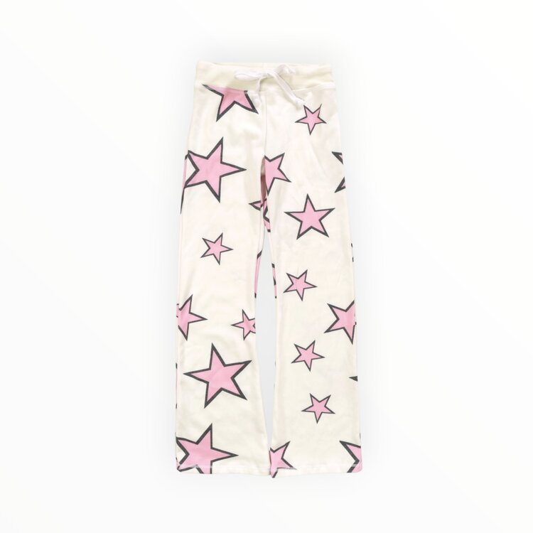 T2 Love Pink Stars Wide Leg Jogger