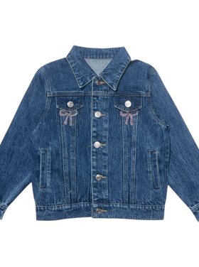 Mini Dreamers Everly Crystal Bow Jean Jacket