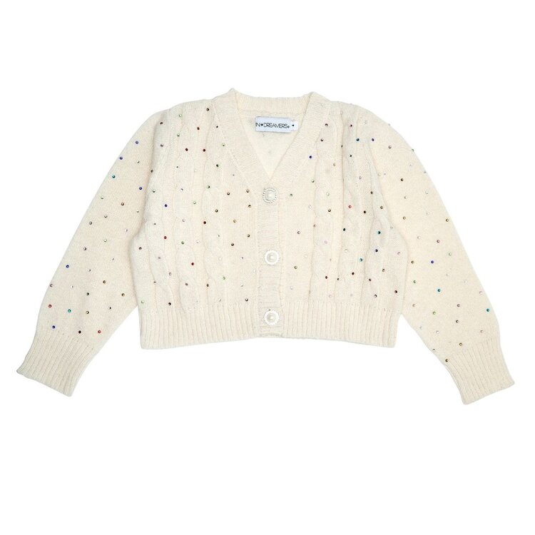 Mini Dreamers Leah Rainbow Crystal Cardigan