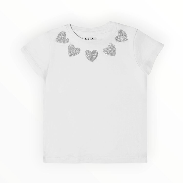 Mia New York Crystal Hearts Tee