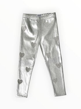 Mia New York Crystal Hearts Metallic Legging