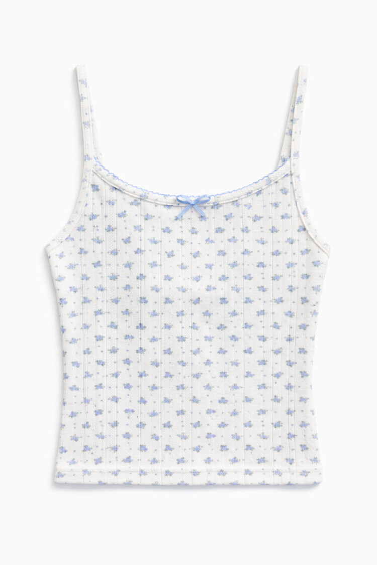 Katie J NYC Marina Serene Blue Floral Cami