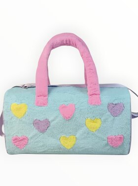 Iscream Plush Hearts Colorblock Duffel