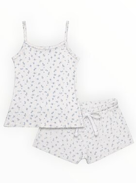 Iscream Blue Floral Pointelle Cami/Short Set
