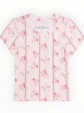 Katie J NYC Rose Floral Stripe Livi Tee