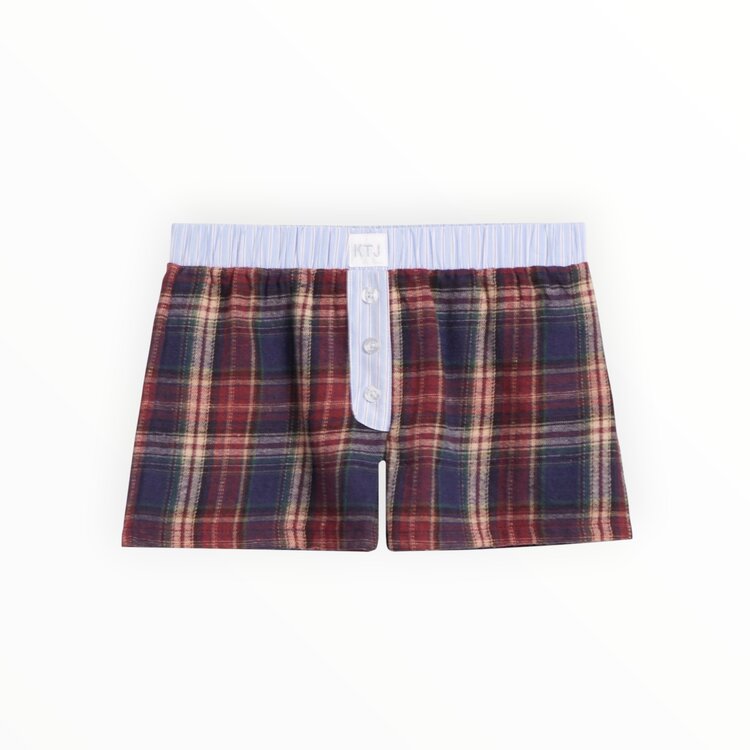 Katie J NYC Bree Plaid Flannel Shorts