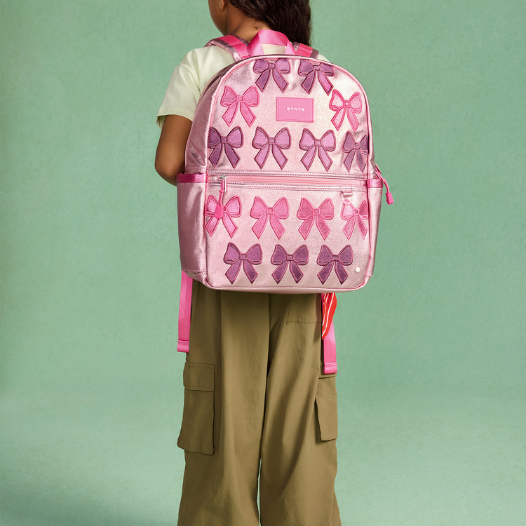STATE Bags Patchwork Bows Metallic Kane Backpack
