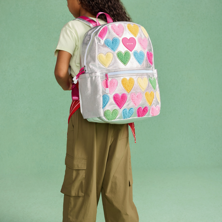 STATE Bags Happy Fuzzy Hearts Double Kane Backpack