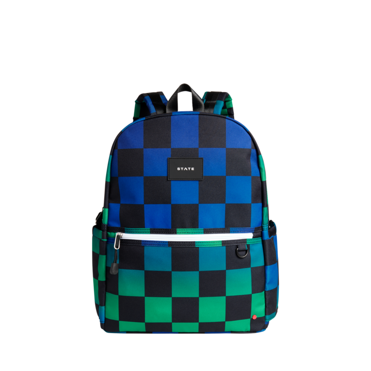 STATE Bags Blue Checkerboard Kane Double Backpack