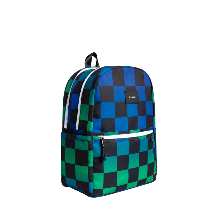 STATE Bags Blue Checkerboard Kane Double Backpack