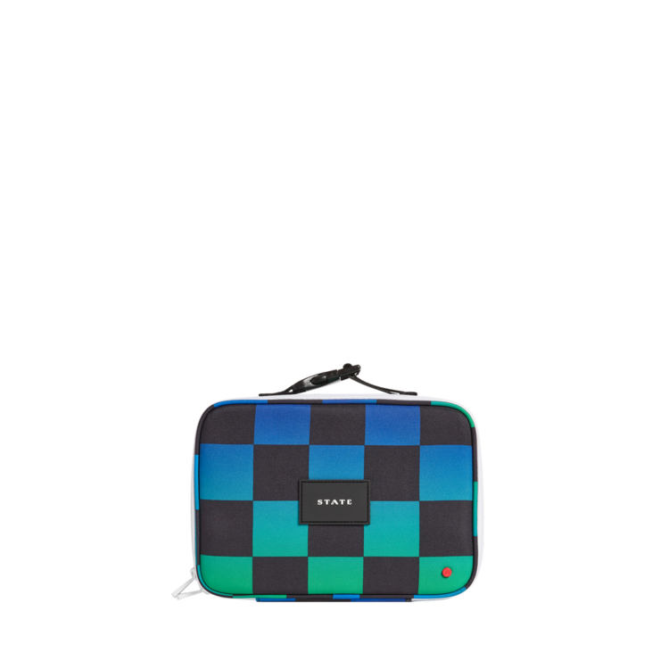STATE Bags Blue Checkerboard Rodgers Lunch Box