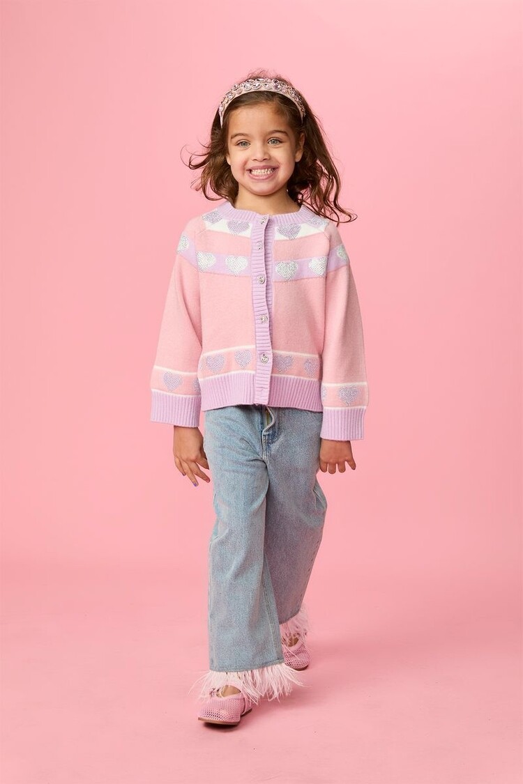 Mini Dreamers Alessia Crystal Heart Cardigan