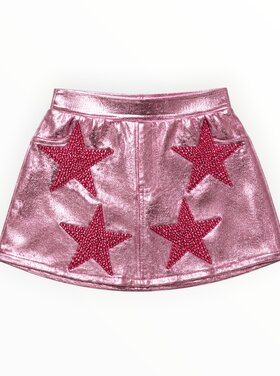 Mia New York Metallic Star Skort