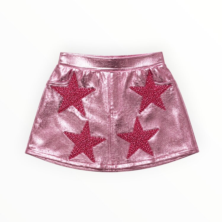 Mia New York Metallic Star Skort