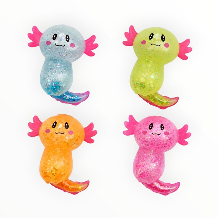CALAKIDS XO Axolotl Glitter Maltose Squishy