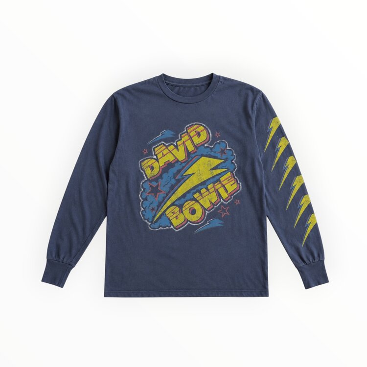 Rowdy Sprout David Bowie Bolt & Stars LS Tee