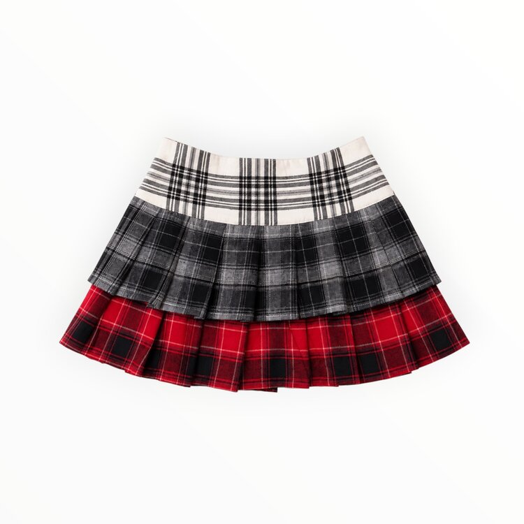 Flowers by Zoe Pleated Plaid Skirt