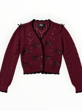 Flowers by Zoe Bows Knit Cardigan