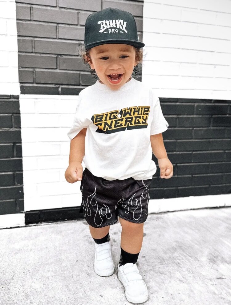 Little Trouble Heater Flame Mesh Shorts