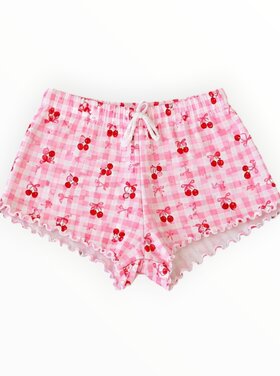 Cheryl Creations Kids Gingham Cherry Shorts