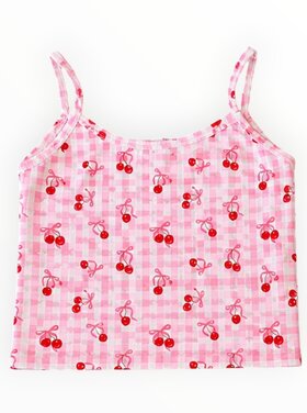 Cheryl Creations Kids Gingham Cherry Cami