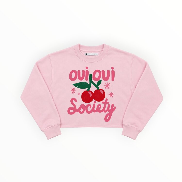 Prince Peter Oui Oui Society Crop Sweatshirt