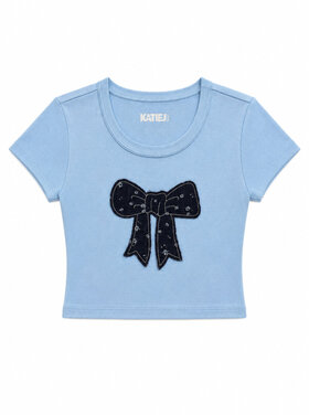 Katie J NYC Bow Applique Baby Tee