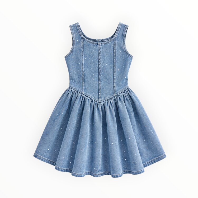 Ellie & Mila Blue Denim Sparkle Dress