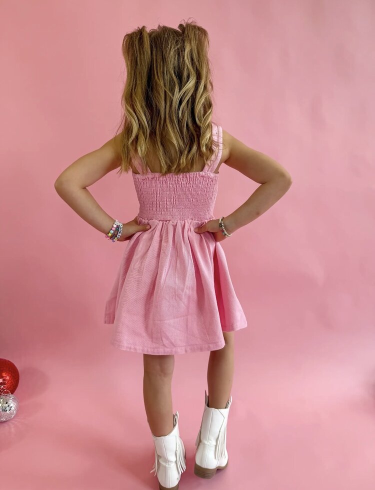 Ellie & Mila Pink Denim Sparkle Dress