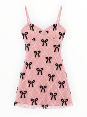 Katie J NYC Etta Bows Beaded Dress